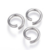 Non-Tarnish 304 Stainless Steel Open Jump Rings X-STAS-E113-09P-1