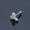 316L Surgical Stainless Steel Micro Pave Clear Cubic Zirconia Cartilage Earrings WGEC19D-02-1