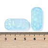 Spray Painted Transparent Glass Connector Charms X1-GLAA-H035-06H-3