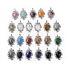 Natural & Synthetic Mixed Gemstone Big Pendants G-P496-01P-1