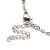 304 Stainless Steel Link Anklet with Satellite Chains for Women AJEW-C021-03-4