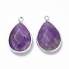 Natural Amethyst Pendants G-R469-03B-4