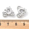 Brass Micro Pave Clear Cubic Zirconia Charms KK-M102-51P-3