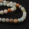 Natural Flower Amazonite Round Bead Strands X-G-D608-8mm-7