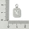 Rack Plating Brass Micro Pave Clear Cubic Zirconia Charms KK-G501-01Y-P-3