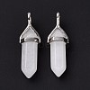 Natural White Jade Pointed Pendants G-K329-51P-3