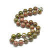 Natural Unakite Beaded Necklaces NJEW-S404-01-1