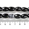 Natural Black Striped Agate/Banded Agate Beads Strand G-NH0019-C03-06-4