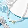 Brass with Glass Beads Necklaces NJEW-JN04705-3