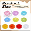 80Pcs 10 Colors Plastic Buttons BUTT-LP0001-54-2