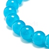 8mm Imitation Jade Glass Round Beads Stretch Bracelet for Girl Women BJEW-JB07179-6