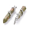 Natural Unakite Big Pointed Pendants G-F696-B06-3