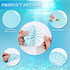 Shell-Shaped Rubber & Plastic Bathtub Non-Slip Stickers AJEW-WH0258-258B-3