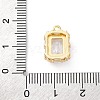 Brass Micro Pave Clear Cubic Zirconia Pendants KK-Z084-09G-02-3