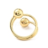Brass Ball Triple Layer Wrap Ring for Women RJEW-E046-22G-2