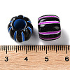 Spray Printed Opaque Acrylic European Beads SACR-P031-02B-3