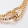 304 Stainless Steel Box Chain Bracelets BJEW-I243-02G-2