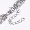 316 Surgical Stainless Steel Cable Chain Bracelets BJEW-JB03182-3