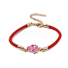 12Pcs 12 Colors Polyester Bracelets BJEW-P340-04G-2