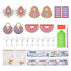 DIY Diamond Painting Geometric Acrylic Earring Kit DIY-TAC0021-19-9