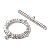 Brass Micro Pave Clear Cubic Zirconia Toggle Clasps KK-N254-79P-3