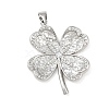 Brass Micro Pave Cubic Zirconia Pendants KK-K411-09P-1