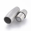 304 Stainless Steel Magnetic Clasps with Glue-in Ends STAS-D242-02P-B-2