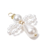 3Pcs Glass Pearl Pendants PALLOY-JF03083-4