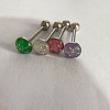 Titanium Steel Enamel Tongue Rings WG76637-02-2