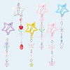 6Pcs 6 Colors Star Iron & Plastic Snap Hair Clips PHAR-CP0001-27-7