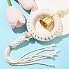 Handmade Cotton Cord Ring Hanging Ornaments HJEW-TA00307-2