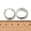 Rack Plating Brass Micro Pave Cubic Zirconia Hoop Earrings EJEW-H143-25P-6