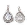 Brass Micro Pave Cubic Zirconia Pendants KK-E068-VC429-1