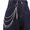 Punk Style Alloy with Aluminium Spiked Cone 3 Layered Chain Belts for Pants FS-WGA3437-02-1