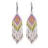 Boho 304 Stainless Steel with Glass Dangle Stud Earring EJEW-MZ00175-3