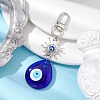 Evil Eye Lampwork Pendant Decorations HJEW-JM01996-02-2