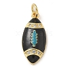 Rack Plating Brass Enamel Pendants KK-K392-18A-01-1