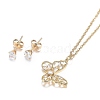 304 Stainless Steel Rhinestone Jewelry Sets LS-SJEW-H301-05G-2