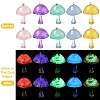 10Pcs 5 Colors Luminous Epoxy Resin Mushroom Pendants RESI-YW0004-19-2