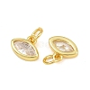 Brass Pave Cubic Zirconia Charms CU-CBA3D67-11G-3