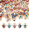 150Pcs 5 Colors Alloy Enamel Beads ENAM-HS0001-04-1