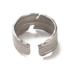 304 Stainless Steel Open Cuff Ring RJEW-C068-03A-P-3