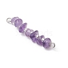 16Pcs 16 Styles Natural Mixed Stone Chip and Glass Seed Beaded Connector Charms PALLOY-JF03328-02-4