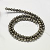 Natural Pyrite Round Beads Strands G-F197-10-8mm-3