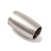 Tarnish Resistant Matte 304 Stainless Steel Magnetic Clasps with Glue-in Ends STAS-K007-18-2