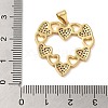 Rack Plating Brass & Clear Cubic Zirconia Pendants KK-S372-27G-3