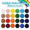 3600Pcs 24 Colors Transparent Electroplate Glass Beads GLAA-YW0003-32-2