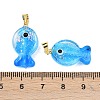 Handmade Dichroic Foil Lampwork Pendants X1-DICH-G001-01G-09-3