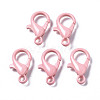 Spray Painted Eco-Friendly Alloy Lobster Claw Clasps PALLOY-T080-06E-11-NR-1