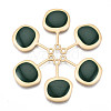 Smooth Surface Alloy Enamel Pendants PALLOY-T067-34B-2